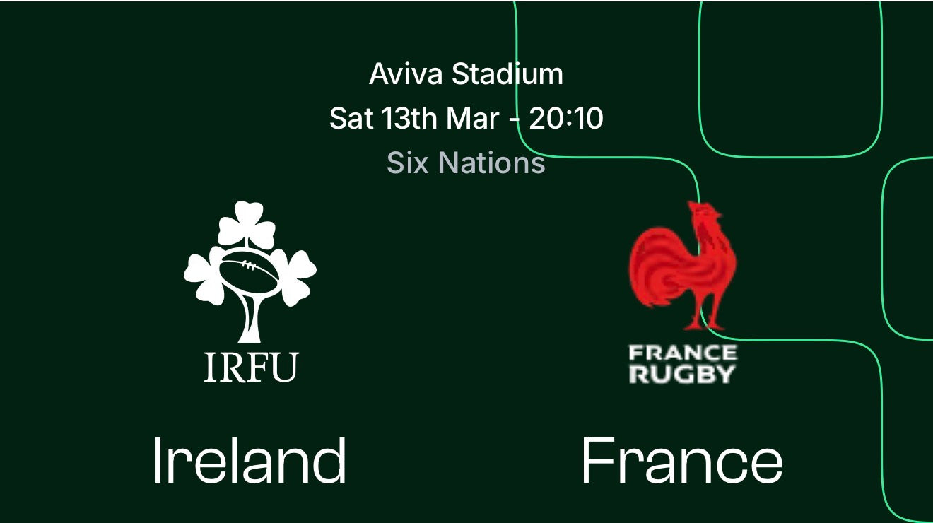 IRELAND vs FRANCE SIX NATIONS 2027 — SAT 13 MAR 2027